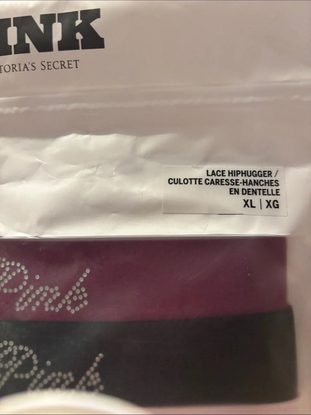 PINK Victoria's Secret 5-Pack Logo Panties in Magenta, Black & Light Pink